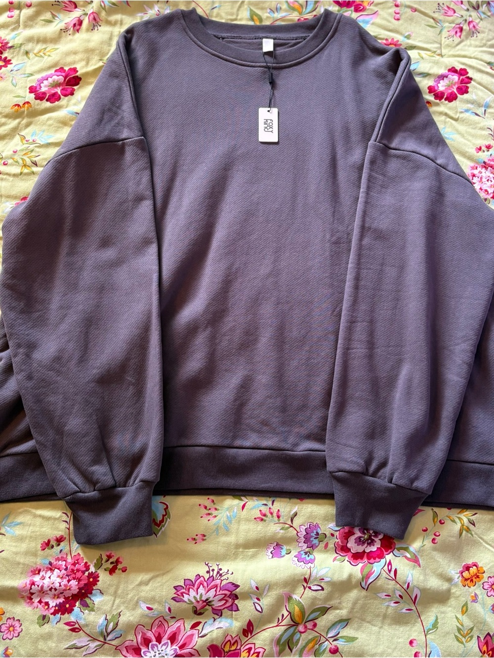 The Foxy Kind Break Up Slate Gray Pullover Sweatshirt Women’s extra Large Baggy